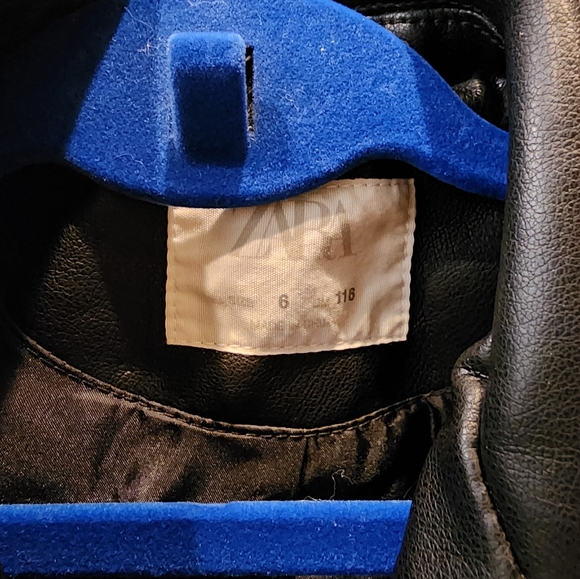 Zara Girls Size 6 Black biker jacket - Picture 3 of 4